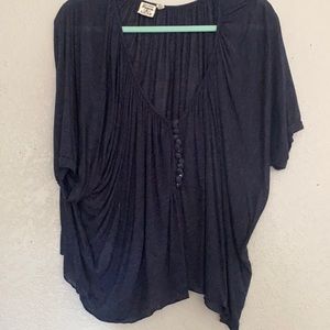 Navy blue slouchy shirt
